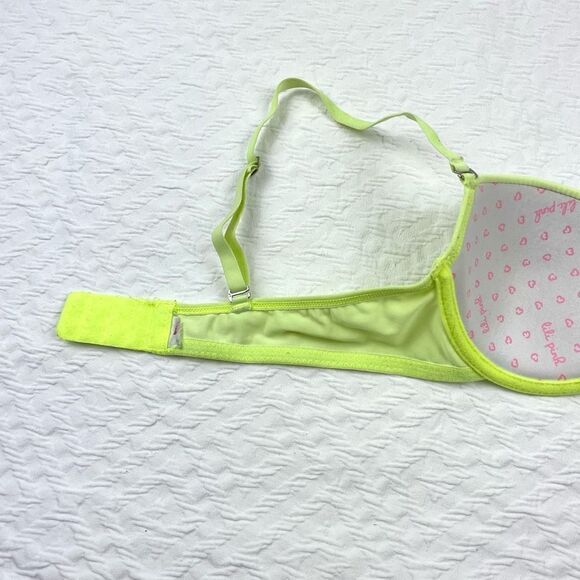 BUY 1 ONE GET 1 FREE Lili pink 34b neon bright yellow demi bra - Picture 5 of 10